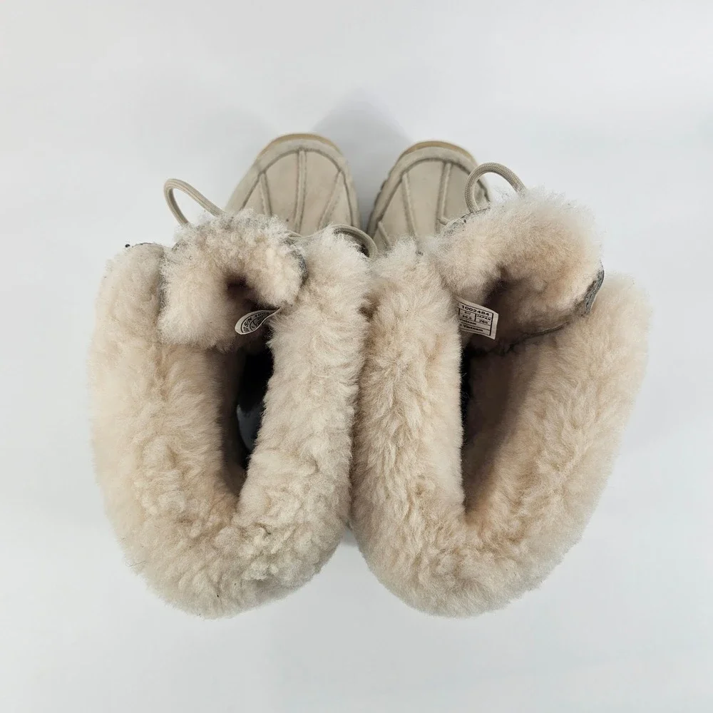 UGG Adirondack II Snow Boots Women 9.5 Sand Leather Waterproof Winter Gorpcore